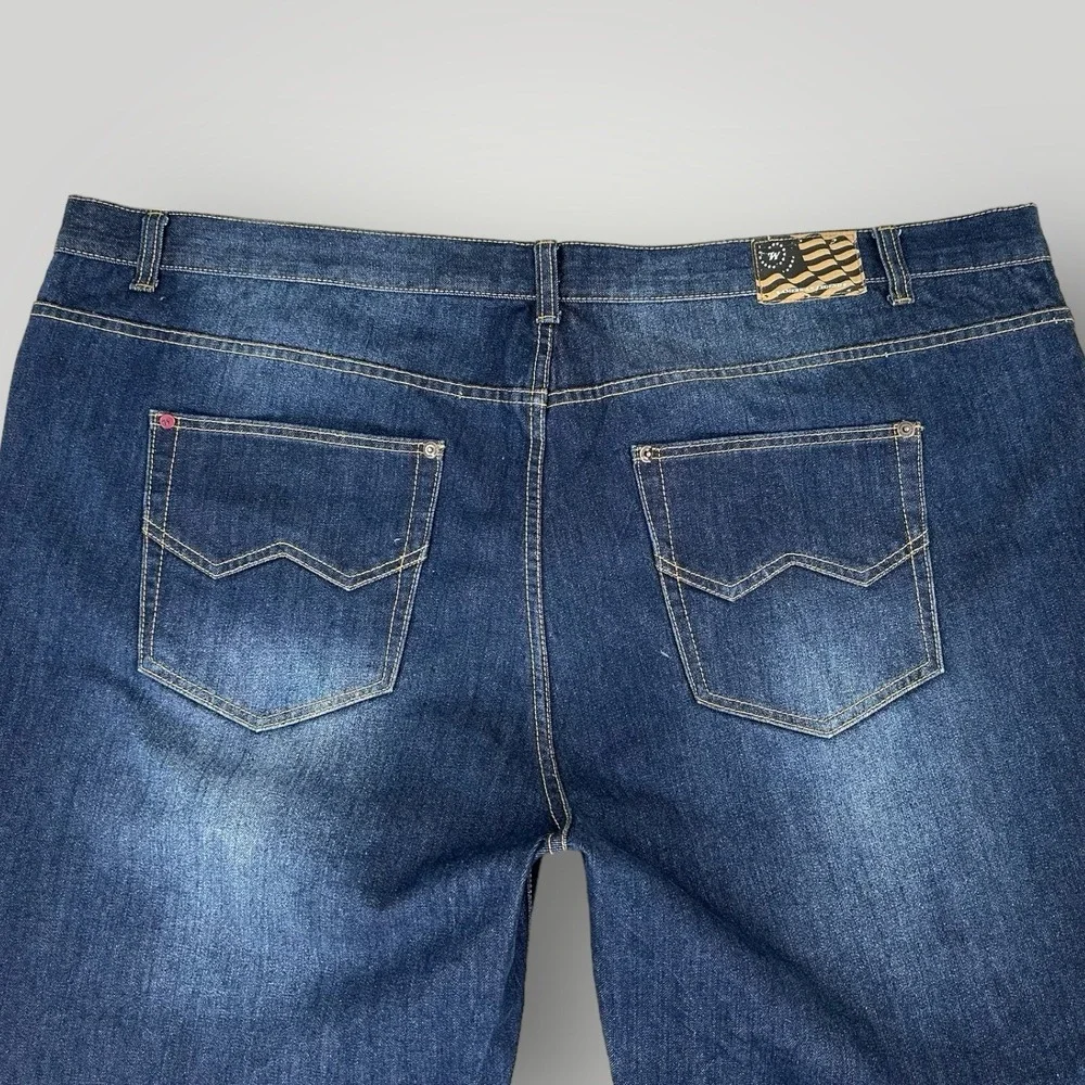 Winchester Jeans Mens 52x34 Distressed Rip Repair Grudge Acid Wash Grudge Denim